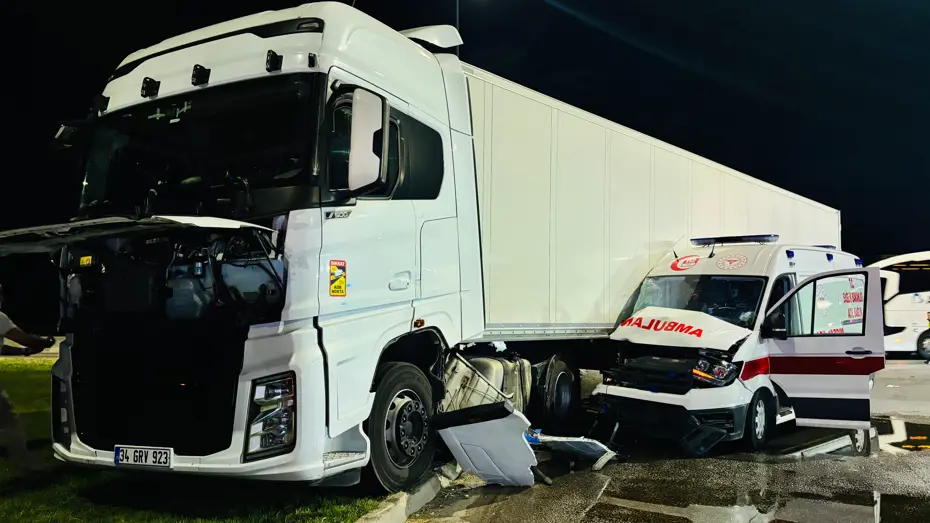 ambulans tır kazası